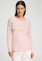 Loungy Nights Relaxed Round Neck Cotton Top | Rosewater 76491-2111