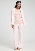 Loungy Nights Relaxed Round Neck Cotton Top | Rosewater 76491-2111