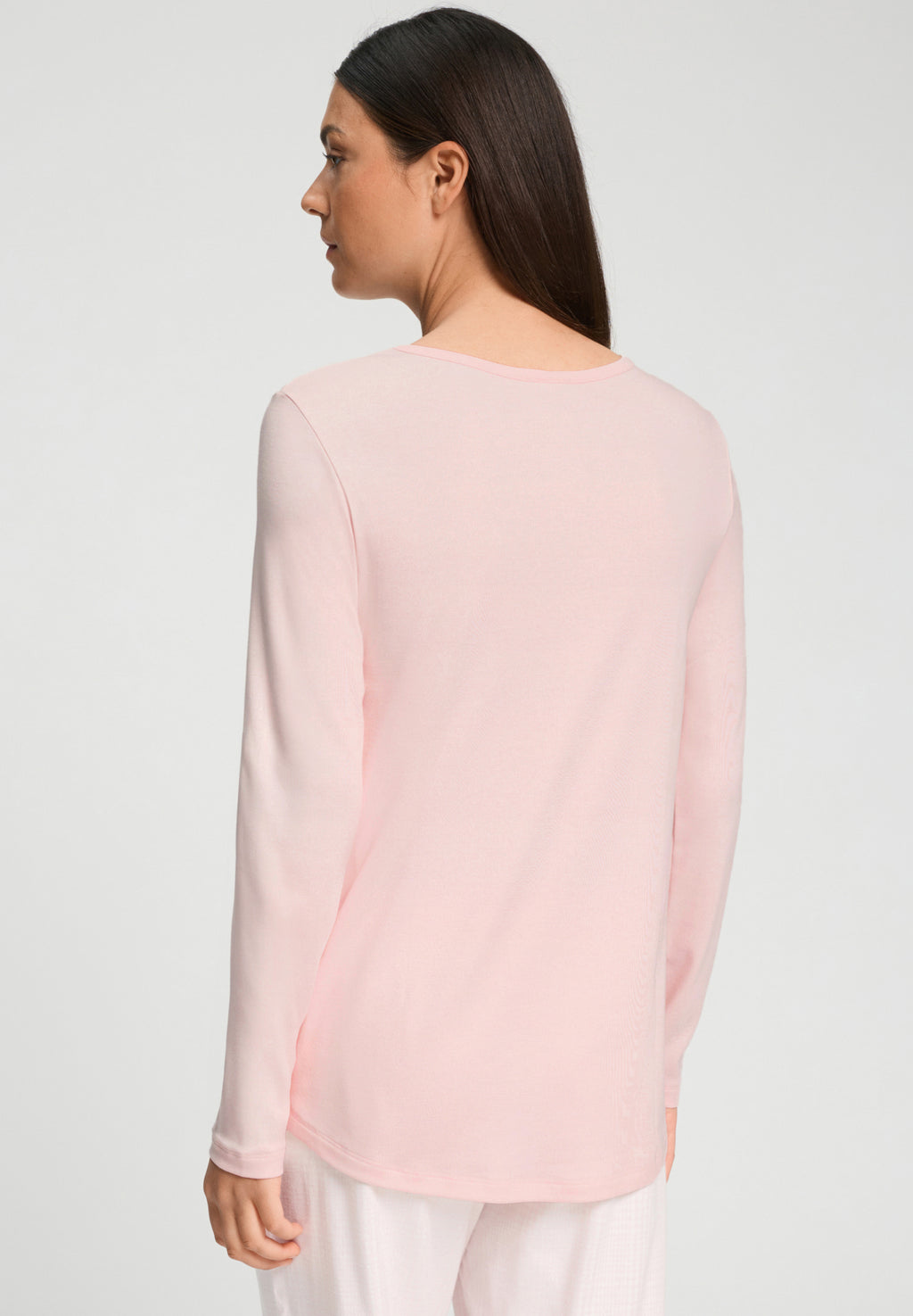 Loungy Nights Relaxed Round Neck Cotton Top | Rosewater 76491-2111