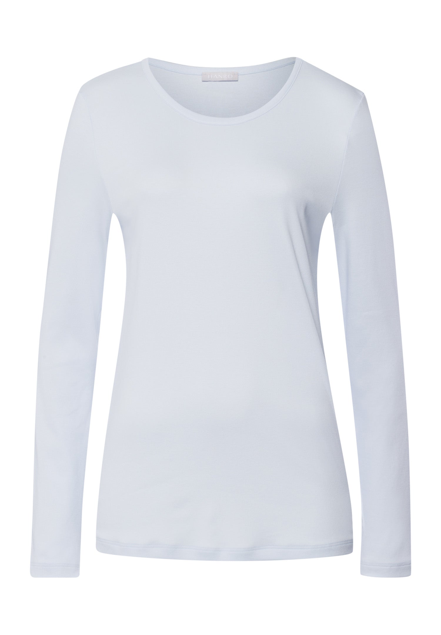 Loungy Nights Relaxed Round Neck Cotton Top | Powder Blue 76491-2512