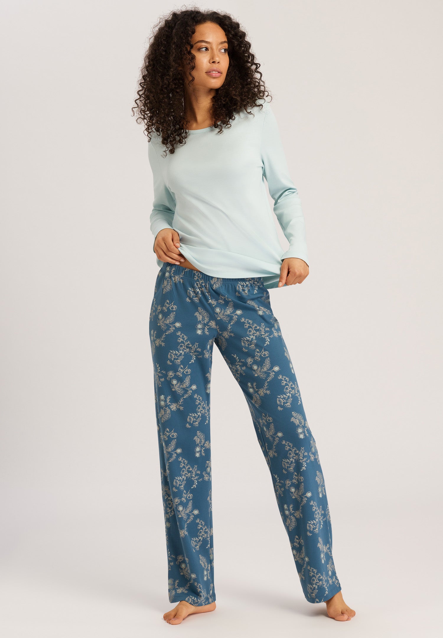 76491 Loungy Nights Knit L/Slv Shirt - 2516 Skylight