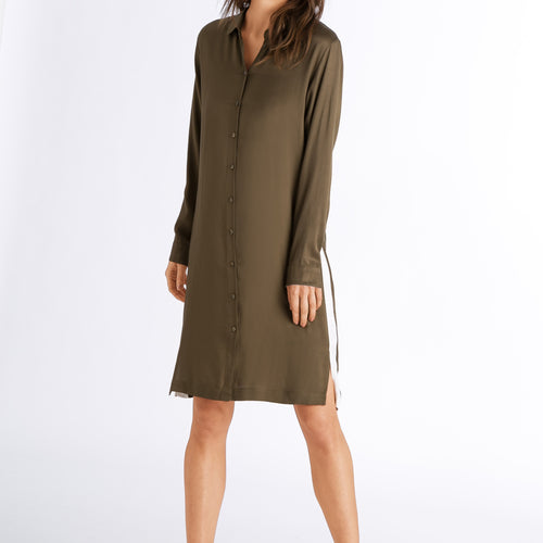 76643 Nori Long Sleeve Nightgown - 1717 Strong Olive