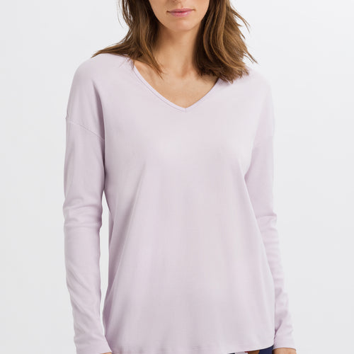 76648 Ami Long Sleeve Shirt V-Neck - 1397 Lilac