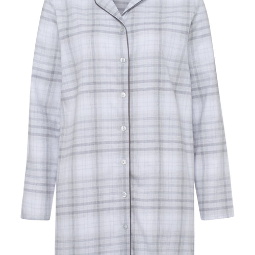 76655 Edda Long Sleeve Nightgown - 2052 Grey Check