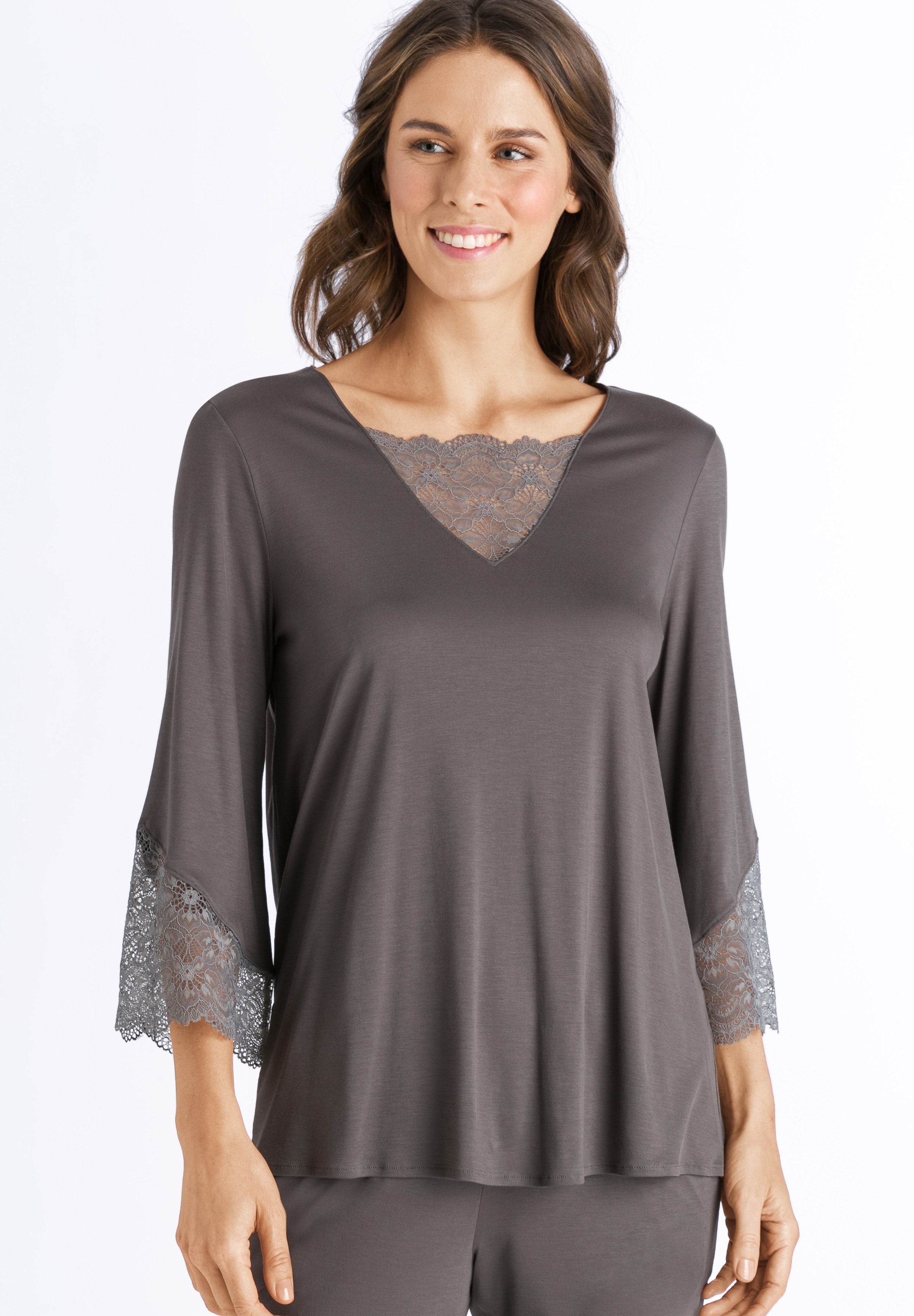 76661 Aria 3/4 Sleeve Shirt - 1704 Winter Grey