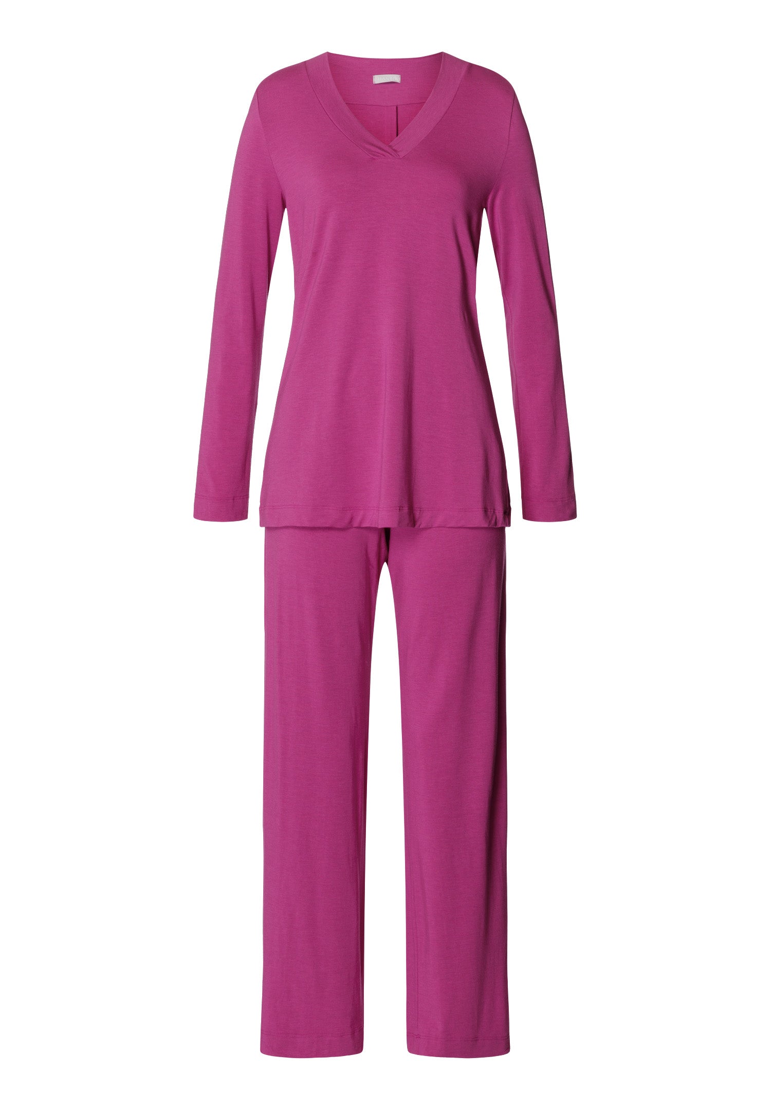 Champagne Flat Trim V-Neck Pajama Set | Very Berry 76704-1370