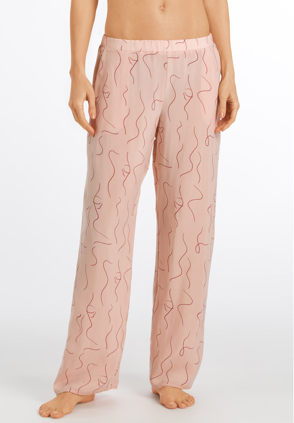 76827 Lille Woven Pants - 2067 Pstl Art Iced Apricot