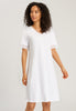 77040 Moments S/Slv Nightgown 100 Cm - 101 White