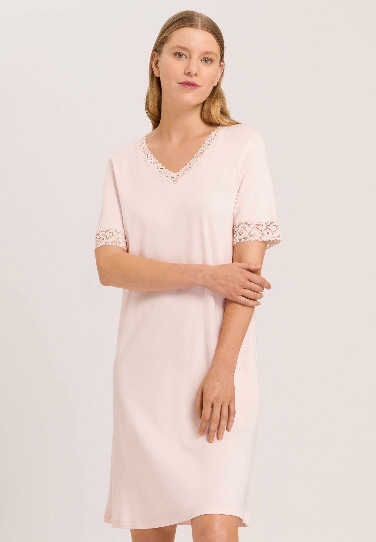 77040 Moments S/Slv Nightgown 100 Cm - 1334 Crystal Pink