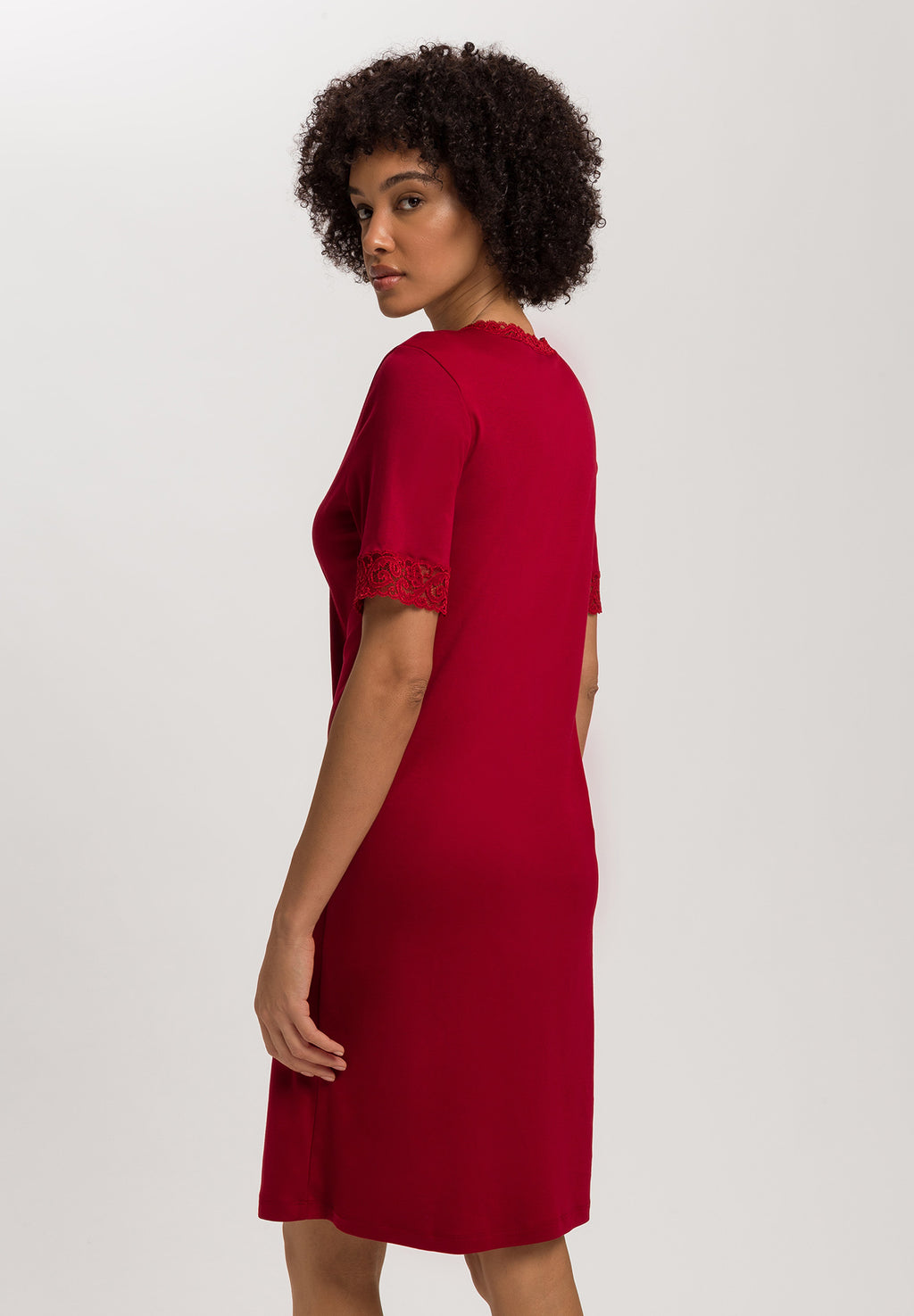 Moments Short Sleeve Nightgown 100cm | Red Dahlia 77040-2418