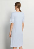 Moments Lace Trim Cotton Nightgown | Blue Dove 77040-2581