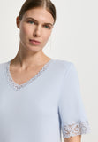 Moments Lace Trim Cotton Nightgown | Blue Dove 77040-2581