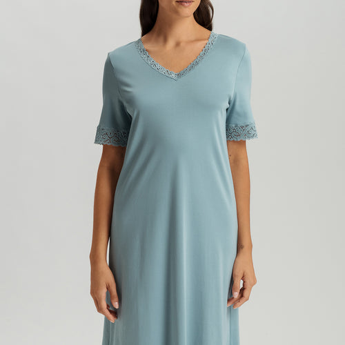 Moments Short Sleeve Nightgown 100cm | Tourmaline Blue 77040-2712