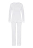 77041 Moments L/Slv Pajama - 101 White