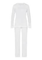 77041 Moments L/Slv Pajama - 101 White