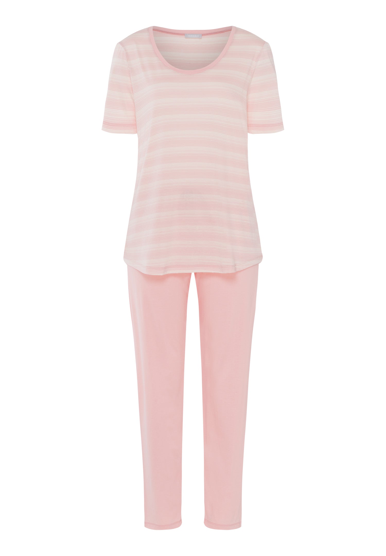 77145 Laura Short Sleeve Long Pajama - 2881 Coral Stripes