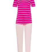 77145 Laura Short Sleeve Long Pajama - 2963 Berry Stripe