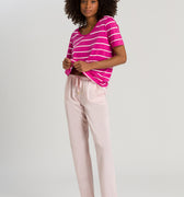77145 Laura Short Sleeve Long Pajama - 2963 Berry Stripe