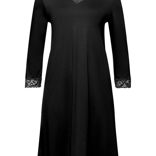 Moments 3/4 Sleeve Gown Nightdress 100cm | Black 77162-019