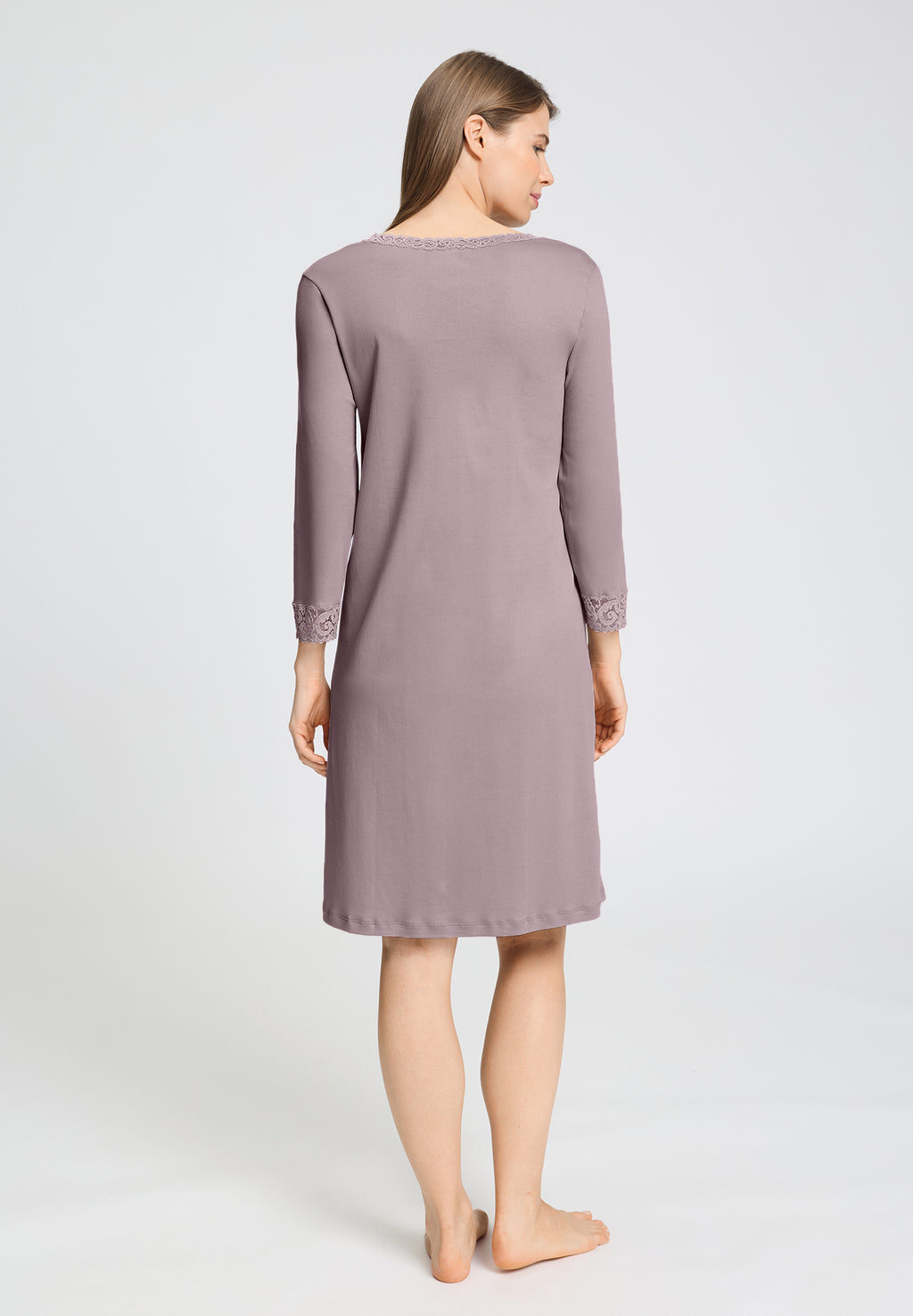 Moments Lace Trim Cotton Nightgown | Stormy Rose 77162-2467