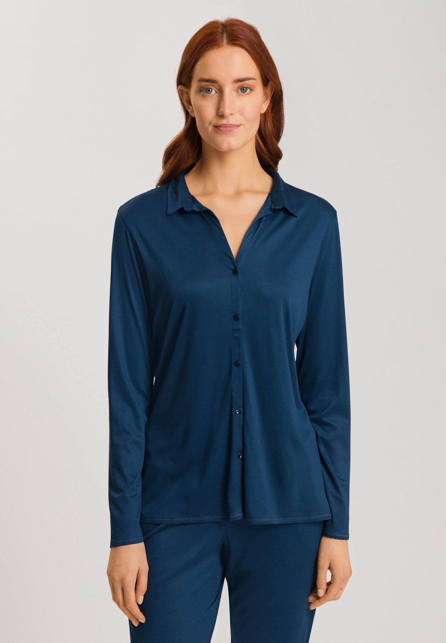 77305 Grand Central Long Sleeve Button Front Shirt - 1652 Mystic Blue