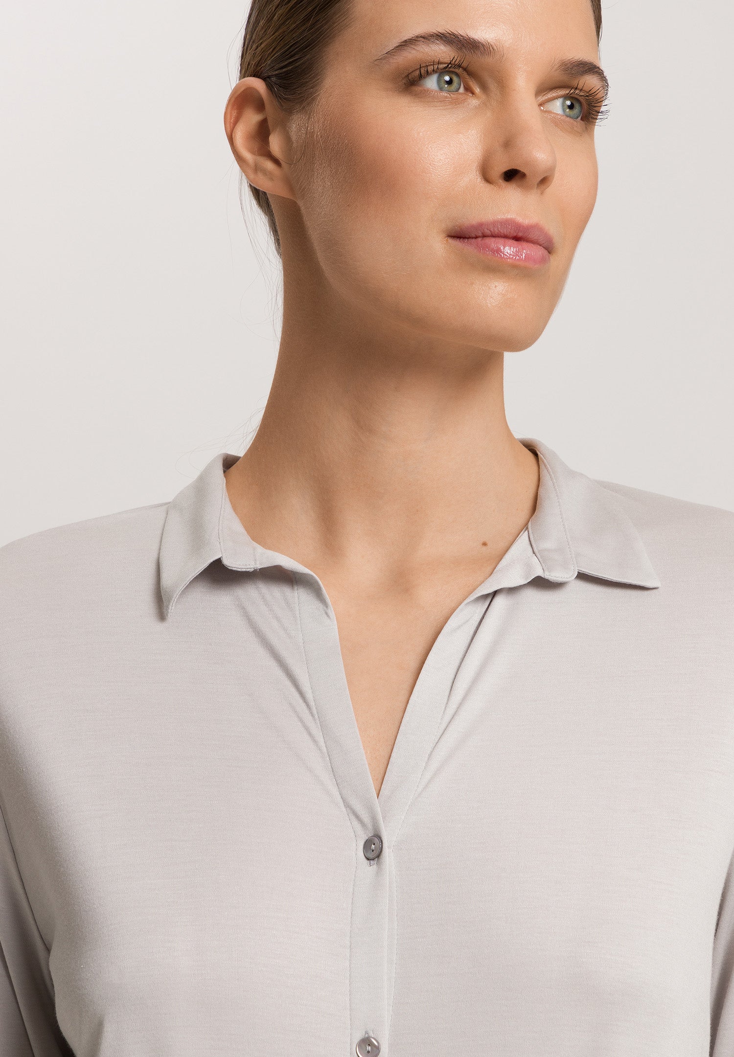 Grand Central Silk Blend Shirt | Silver Vapor 77305-2652