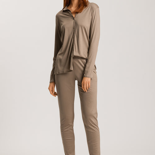 77305 Grand Central Long Sleeve Button Front Shirt - 2847 Taupe