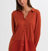 77402 Grand Central Long Sleeve Shirt - 1458 Blood Orange