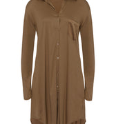 77420 Grand Central Boyfriend Shirt - 2821 Walnut