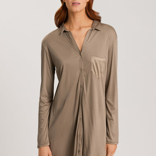 77420 Grand Central Boyfriend Shirt - 2847 Taupe