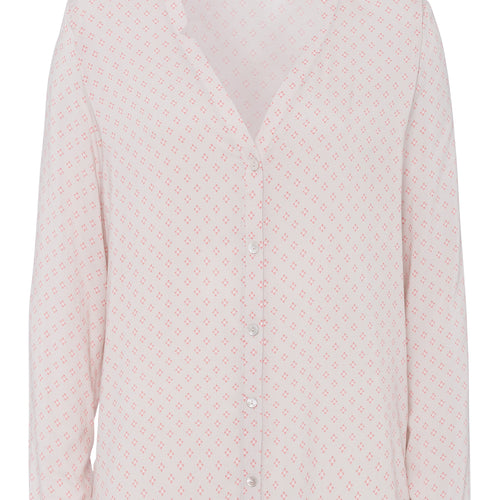 77611 Sleep And Lounge Woven Long Sleeve Shirt - 1930 Minimal Blush