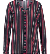 77611 Sleep And Lounge Woven Long Sleeve Shirt - 2984 Marsala Stripe