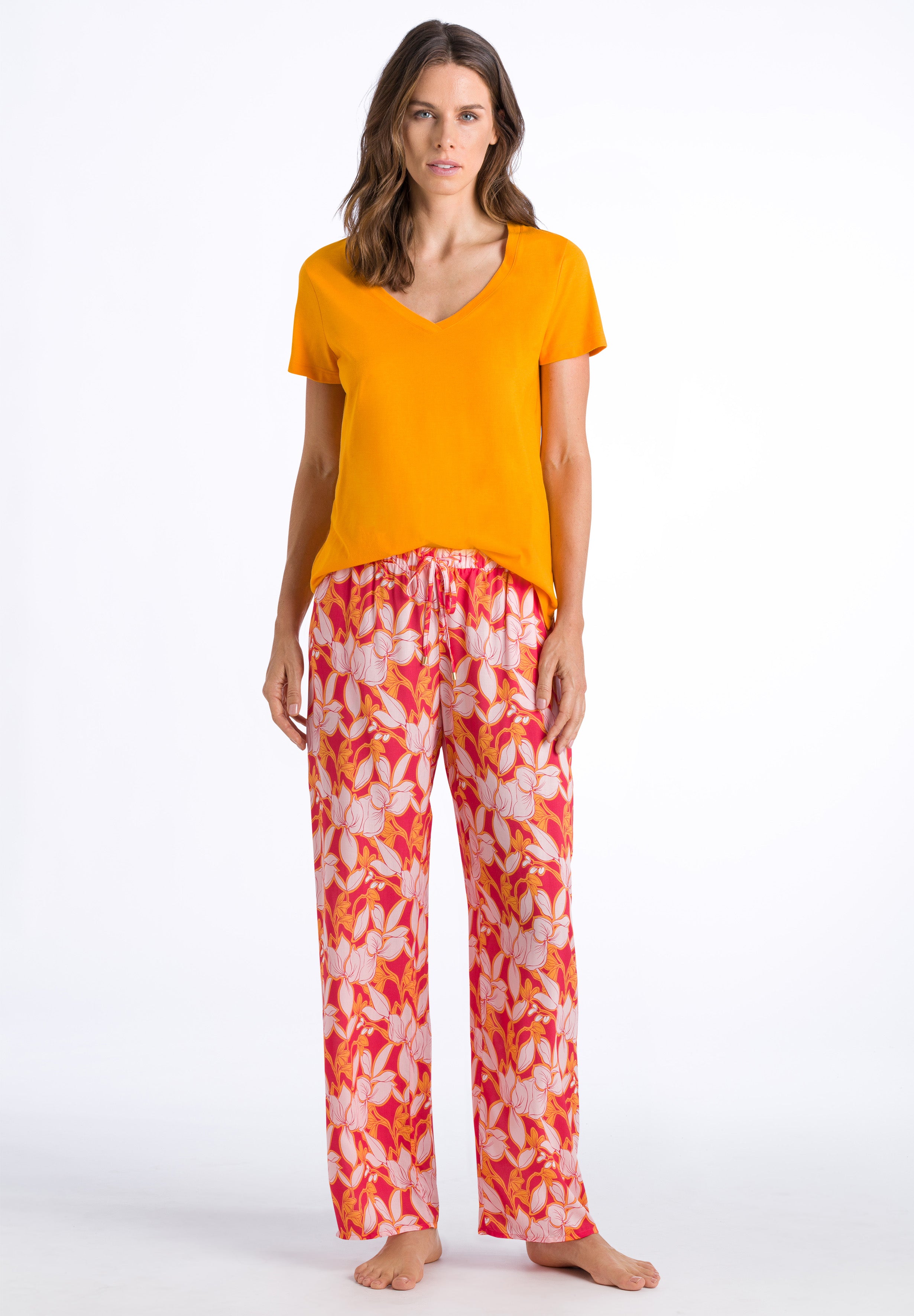 77617 Sleep And Lounge Woven Long Pant - 2916 Sunny Flower Print