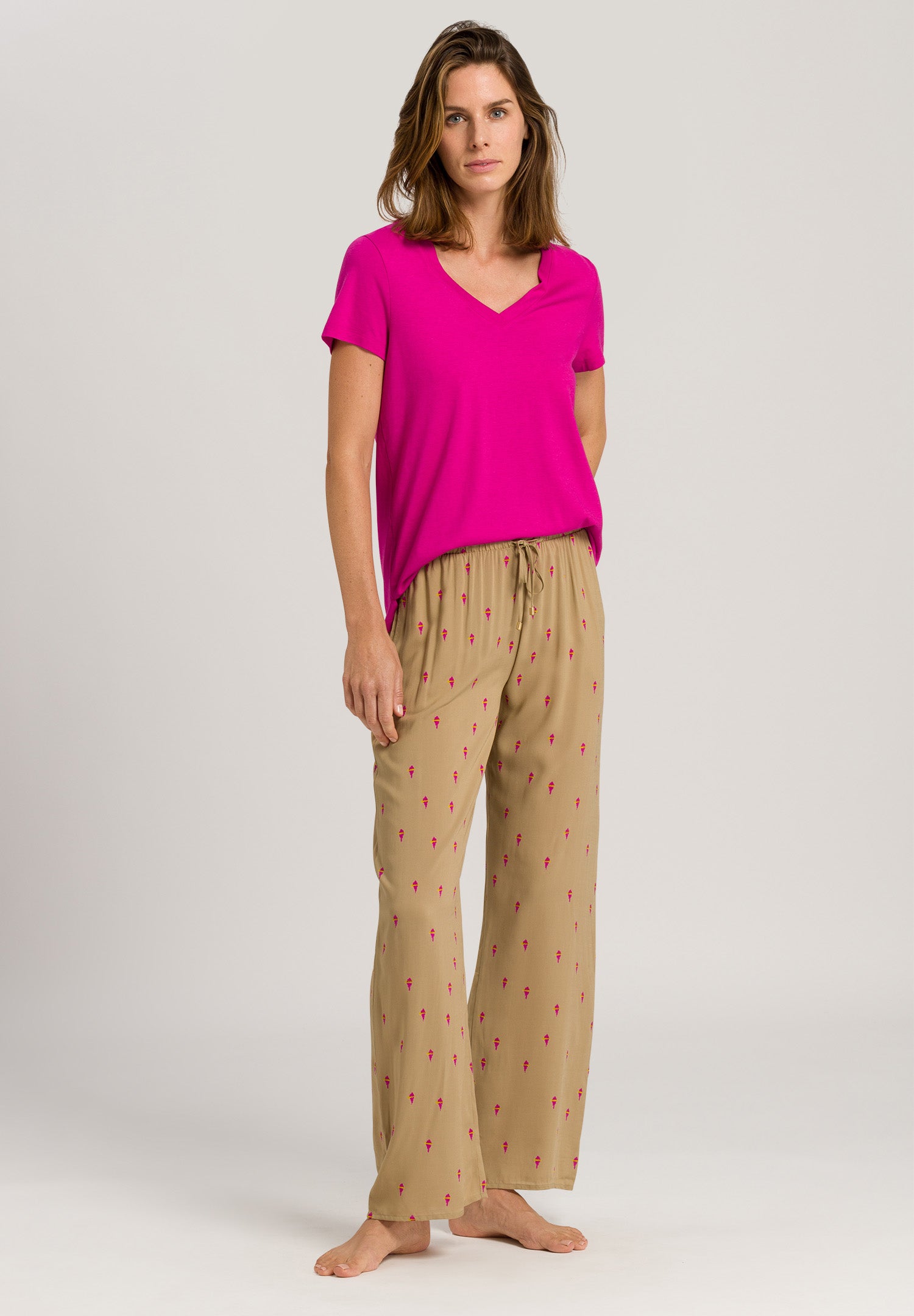 77617 Sleep And Lounge Woven Long Pant - 2957 Vibrant Fireflies