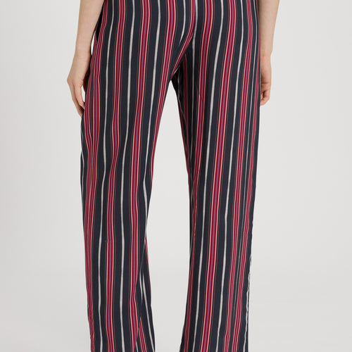 77617 Sleep And Lounge Woven Long Pant - 2984 Marsala Stripe