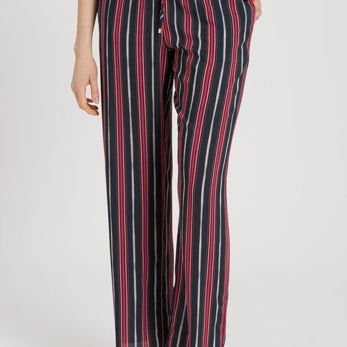 77617 Sleep And Lounge Woven Long Pant - 2984 Marsala Stripe