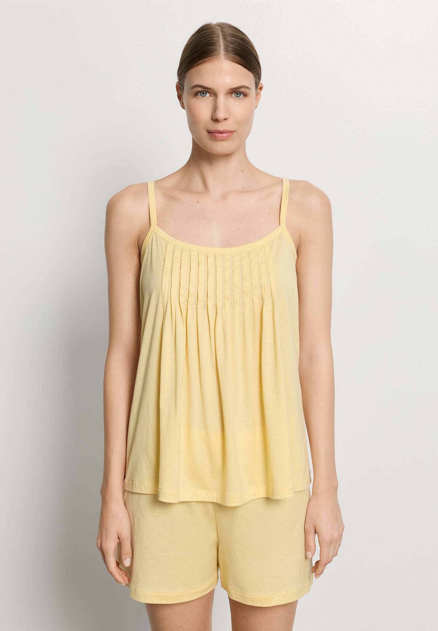 Juliet Spaghetti Strap Pleated Pajama Set | Vanilla Highlight 77705-2224