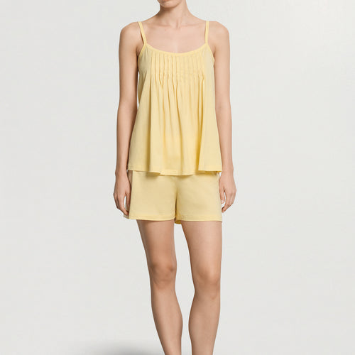 Juliet Spaghetti Strap Pleated Pajama Set | Vanilla Highlight 77705-2224