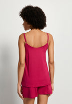Juliet Spaghetti Strap Pleated Pajama Set | Light Sangria 77705-2465