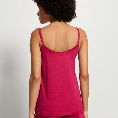 Juliet Spaghetti Strap Pleated Pajama Set | Light Sangria 77705-2465