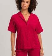 77720 Sleep And Lounge Short Sleeve Shirt - 2401 Garnet Red