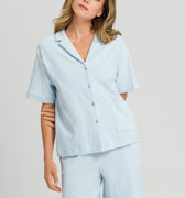 77720 Sleep And Lounge Short Sleeve Shirt - 2518 Misty Blue