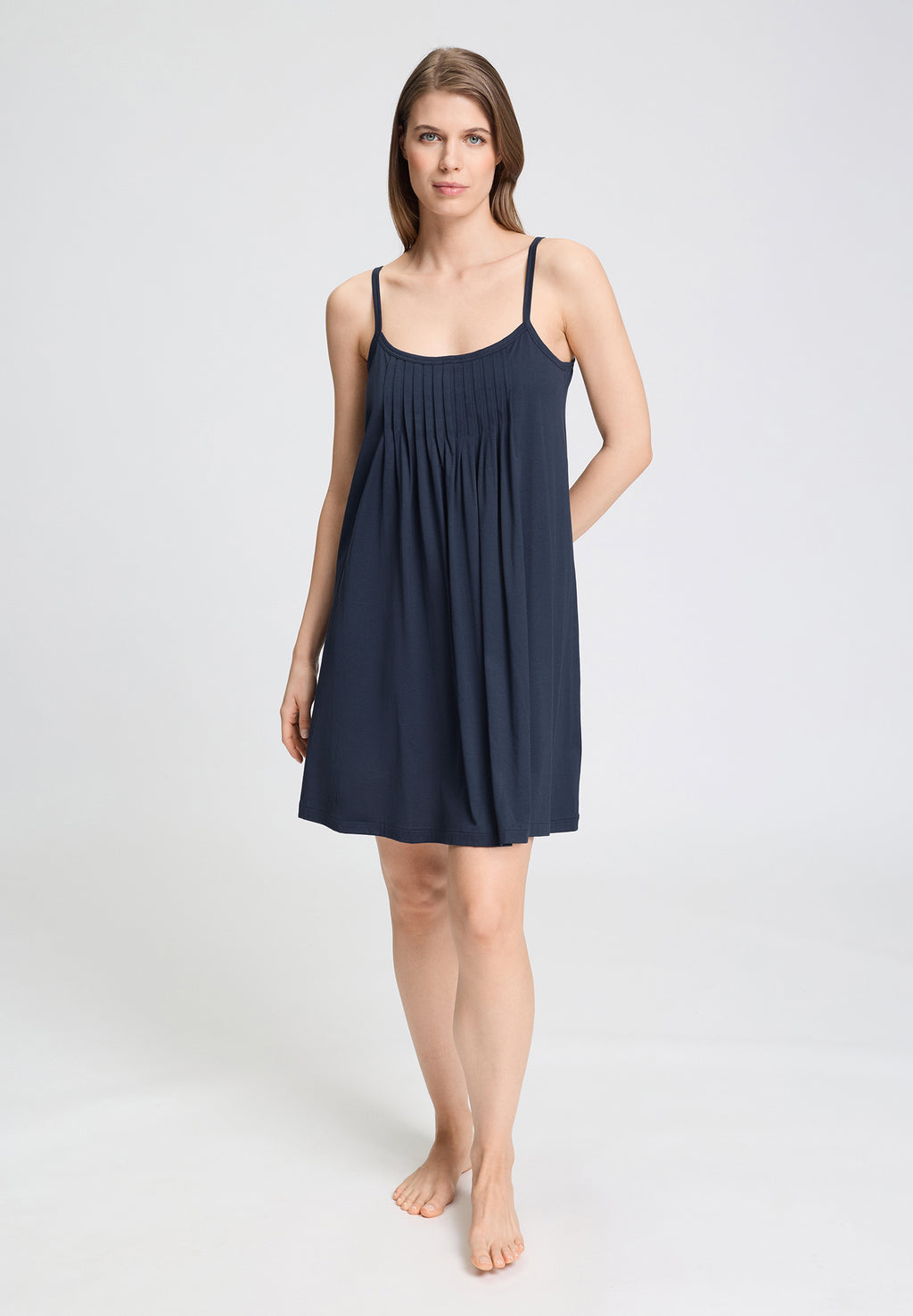 Juliet Pleated Cotton Babydoll | Deep Navy 77747-1610