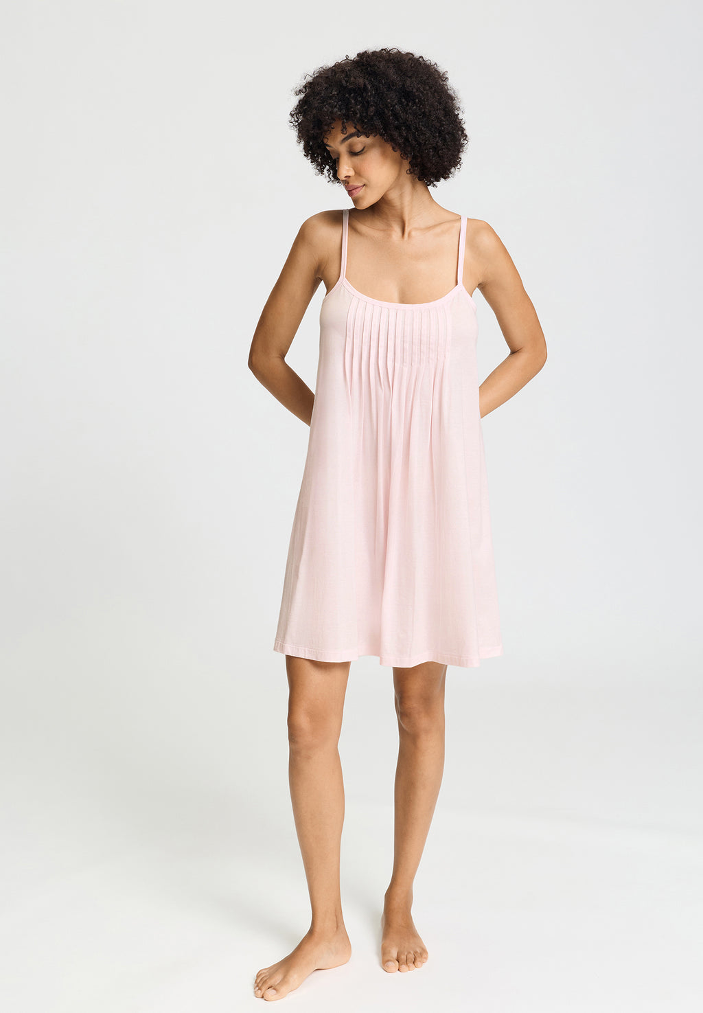 Juliet Pleated Cotton Babydoll | Rose Bath 77747-2315
