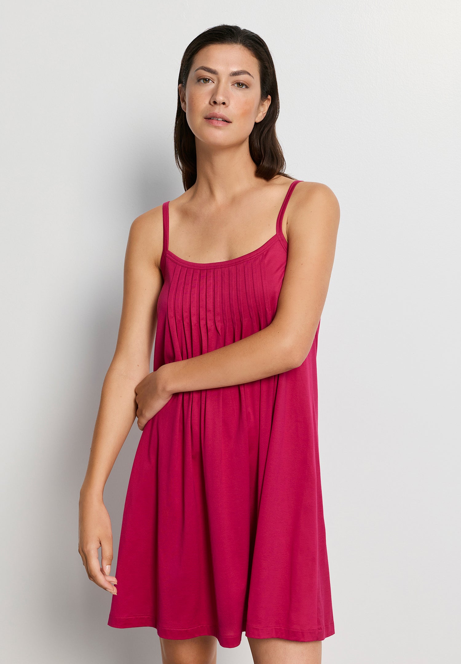 Juliet Pleated Cotton Babydoll | Light Sangria 77747-2465