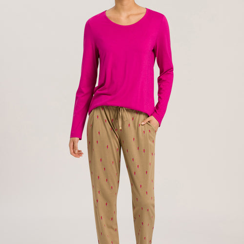 77844 Sleep And Lounge L/Slv Shirt - 1370 Very Berry