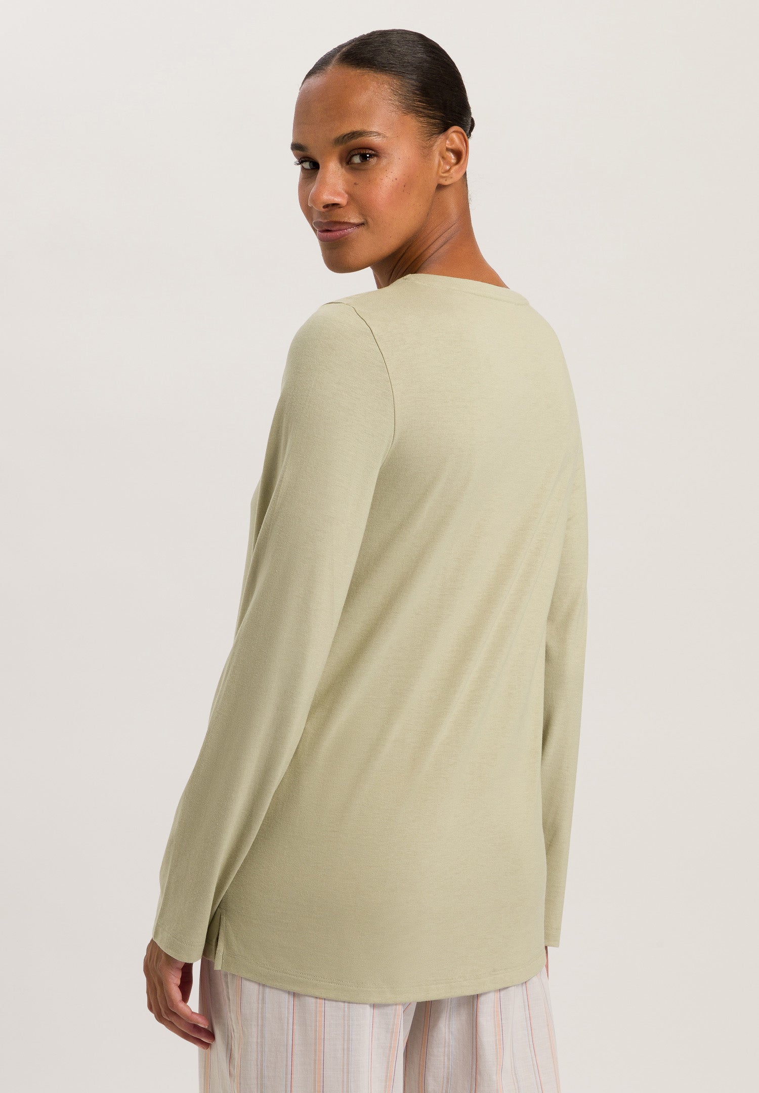 77844 Sleep And Lounge Long Sleeve Shirt - 2720 Moss Green