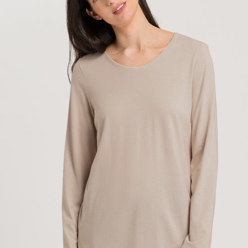 77844 Sleep And Lounge Long Sleeve Shirt - 2801 Pumice