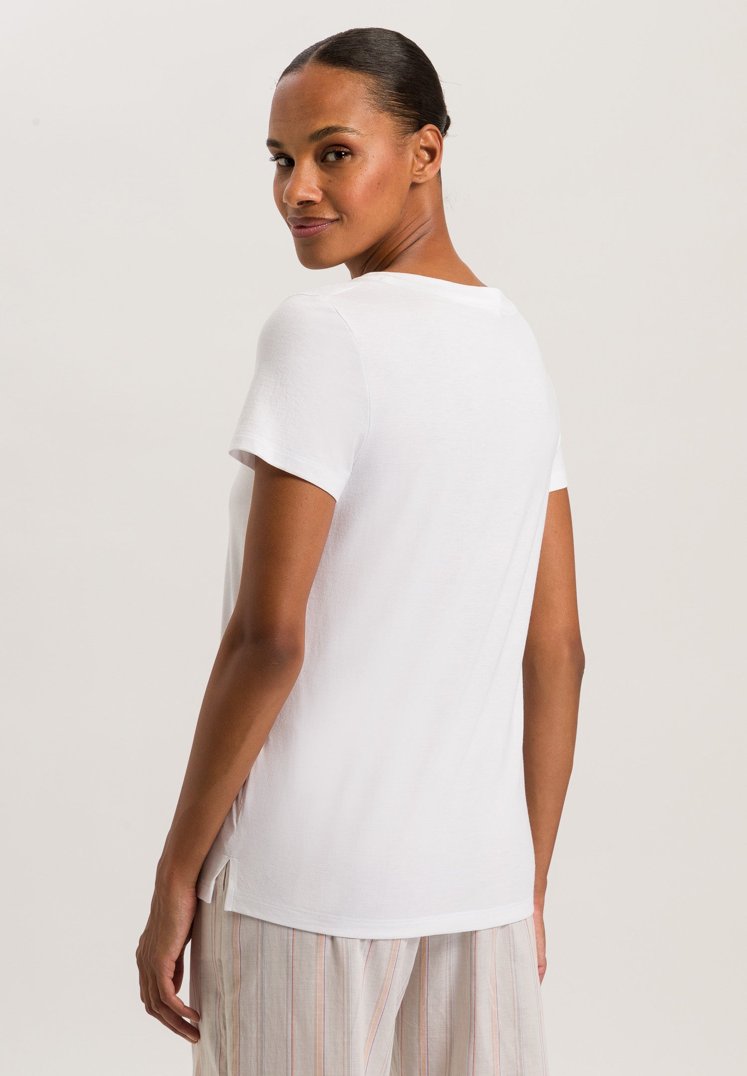 77876 Sleep And Lounge Short Sleeve Shirt - 101 White