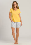 77876 Sleep And Lounge Short Sleeve Shirt - 1247 Sunshine